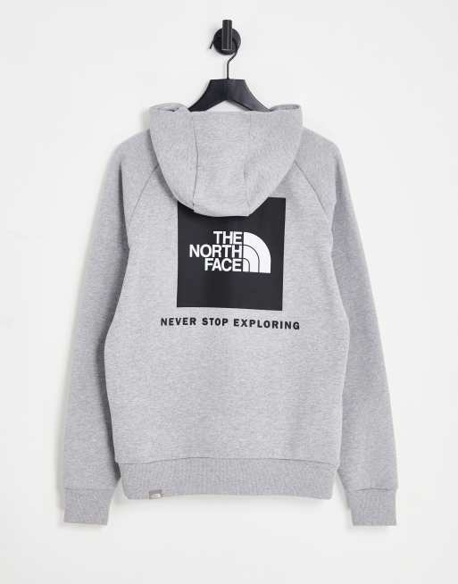 The North Face Raglan Redbox hoodie in grey