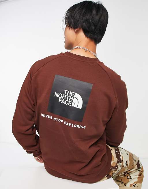 The North Face Raglan Redbox sweatshirt in brown