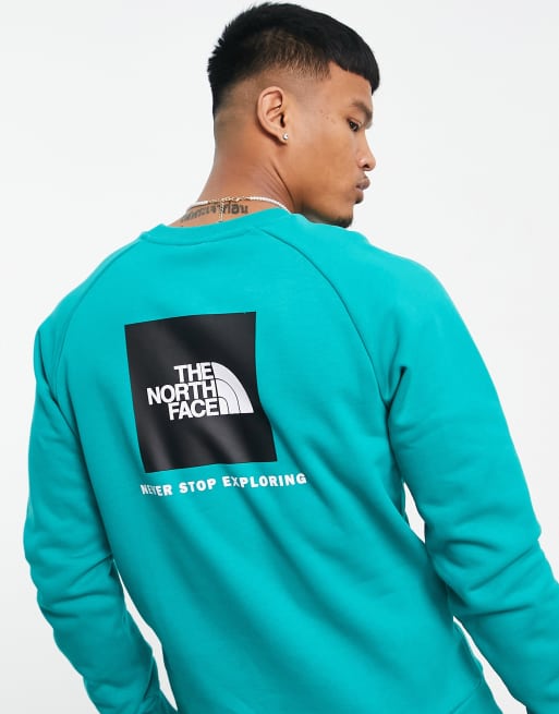 The North Face Raglan Redbox sweatshirt in green ASOS