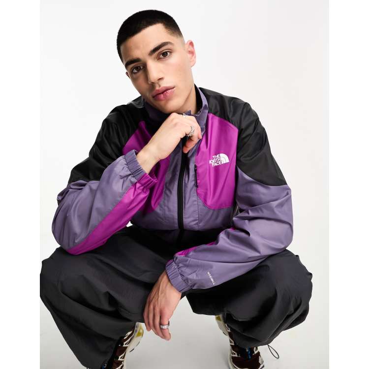 Purple north face on sale rain jacket