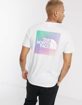 the north face rainbow box logo long sleeve tee