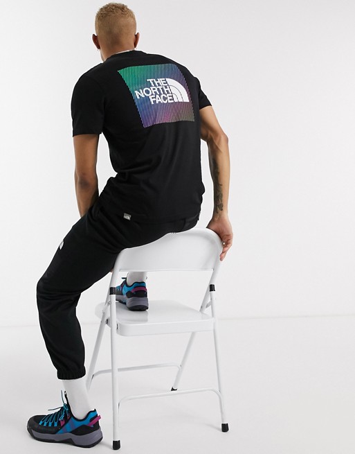 The North Face Rainbow Red Box t-shirt in black