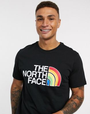 The North Face Rainbow t-shirt in black | ASOS