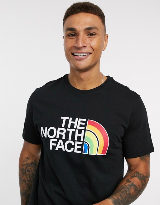 The North Face Rainbow t-shirt in black