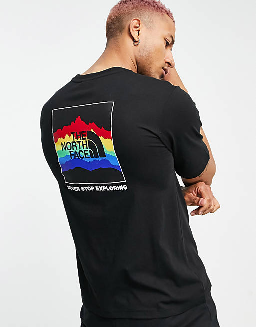The North Face Rainbow t-shirt in black