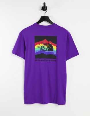 the north face rainbow t shirt