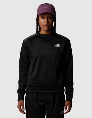 The North Face - Reaxion - Fleece-Sweatshirt in TNF-Schwarz/Asphaltgrau mit Rundhalsausschnitt