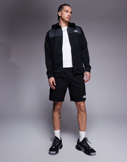 【THE NORTH FACE】 Training Reaxion full zip logo hoodie The North Face Training Reaxion full zip logo hoodie in grey