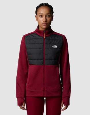 The North Face - Reaxion Hybrid - Jacke in Roter Beete, Dark Heather