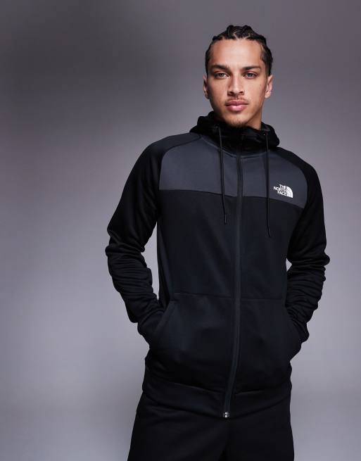 The North Face – Reaxion – Zapinana na suwak czarna bluza z kapturem i logo
