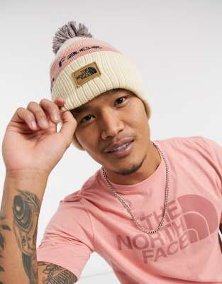 north face beanie pink