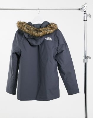 north face zaneck parka womens grey