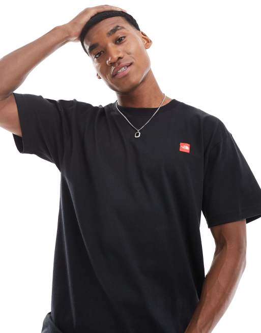 The North Face Red Box Aconcagua Heavyweight Graphic Tee in black 