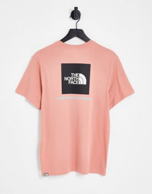 The North Face Red Box back print t-shirt in rose dawn Exclusive at ASOS