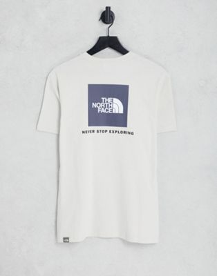 The North Face Red Box back print t-shirt in tin grey Exclusive at ASOS