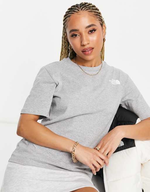 The North Face Red Box Boyfriend t-shirt in grey ASOS