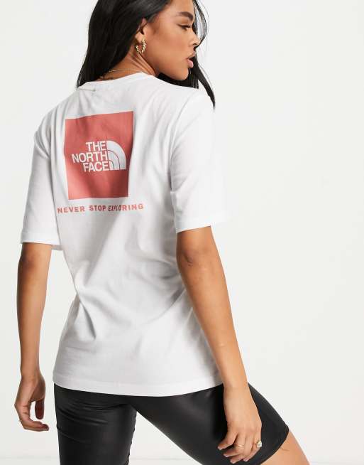 The North Face Red Box Boyfriend t-shirt in white | ASOS