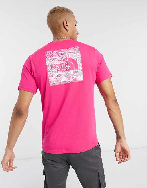 The North Face Red Box Celebration t-shirt in dark pink