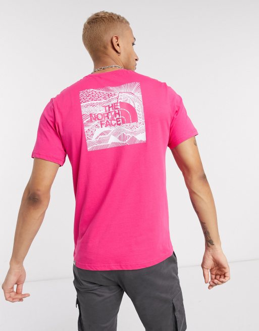 The North Face Red Box Celebration T Shirt In Dark Pink Asos