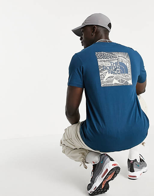 The North Face Red Box Celebration t-shirt in navy