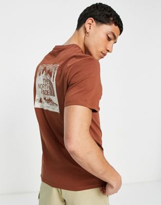 The North Face Red Box Celebration t-shirt in turtle brown Exclusive at ASOS