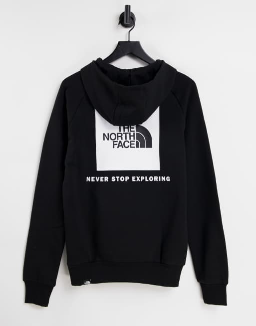 The North Face - Red Box - Czarna bluza z kapturem i raglanowymi rękawami