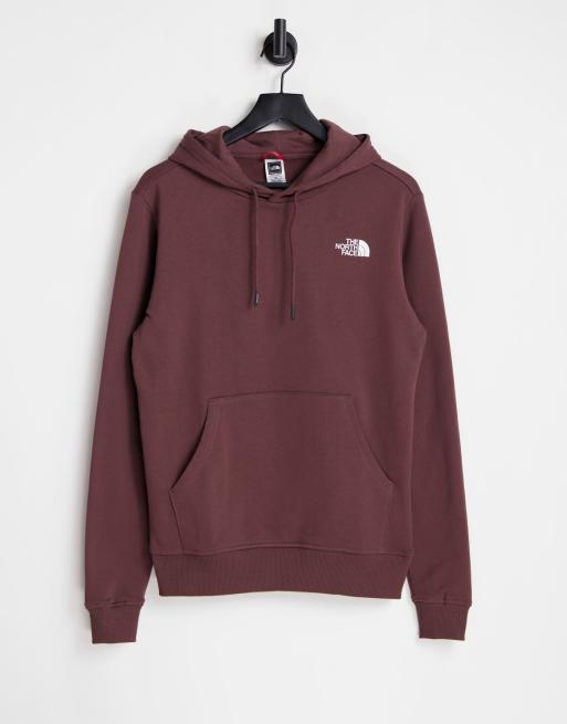 Burgundy north store face hoodie