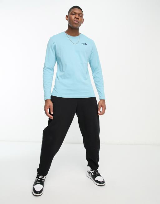 The north face men's long sleeve red box clearance tee