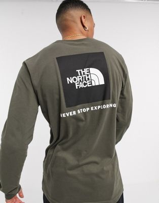 north face box logo long sleeve