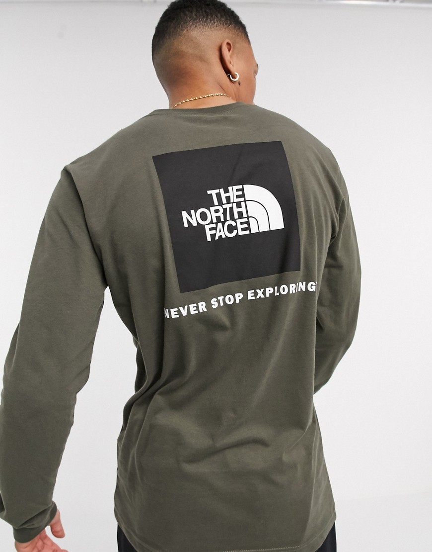 The North Face Red Box long sleeve t-shirt in green
