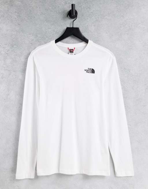 The North Face Red Box long sleeve t-shirt in white, 2 of 4