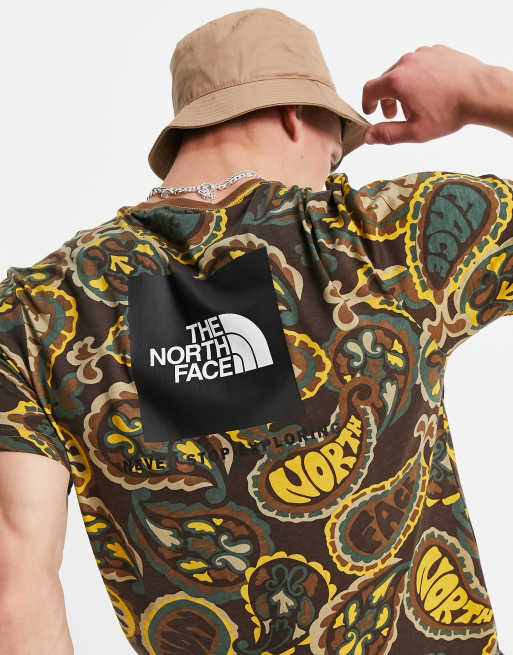 The North Face - Red Box - T-shirt con stampa cachemire, colore marrone