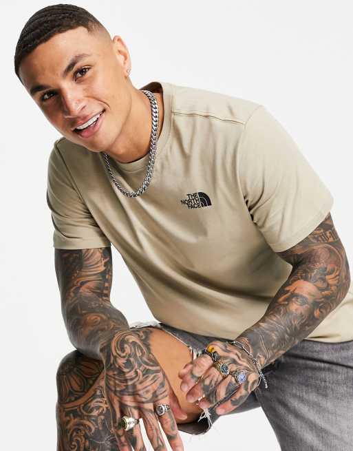 The North Face Red box t-shirt in beige Exclusive at ASOS, 3 of 4