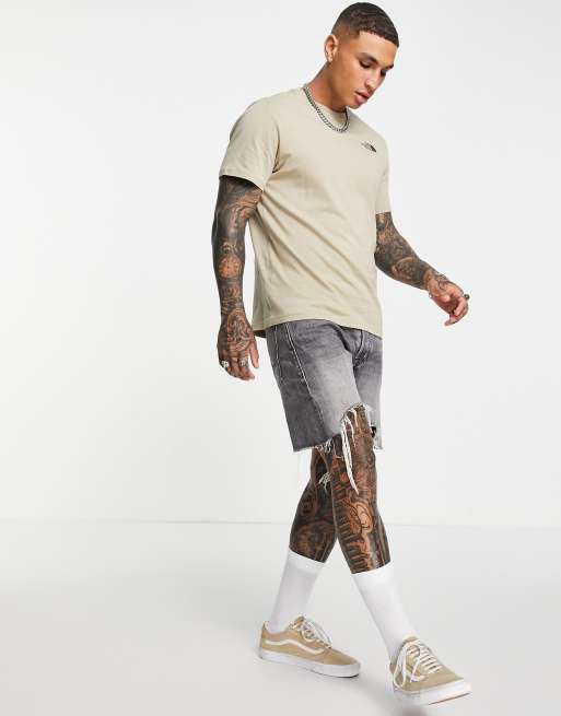 The North Face Red box t-shirt in beige Exclusive at ASOS, 4 of 4