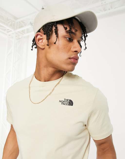 Beige north face store t shirt