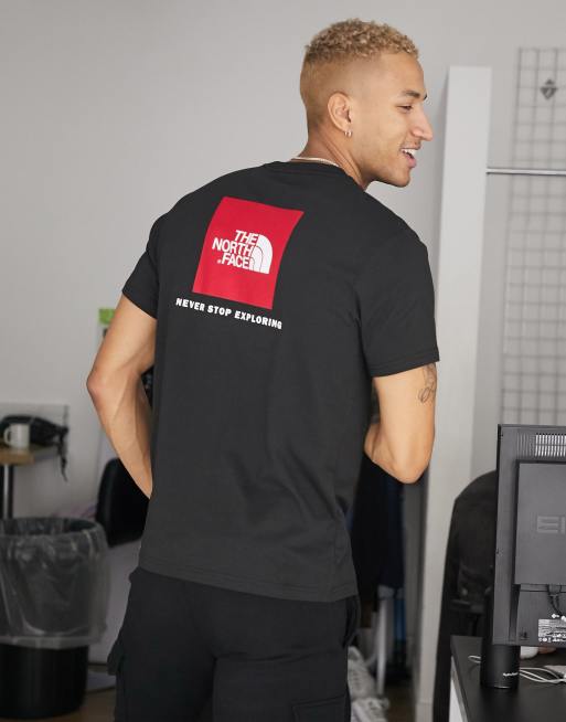 The North Face Red Box t shirt in black