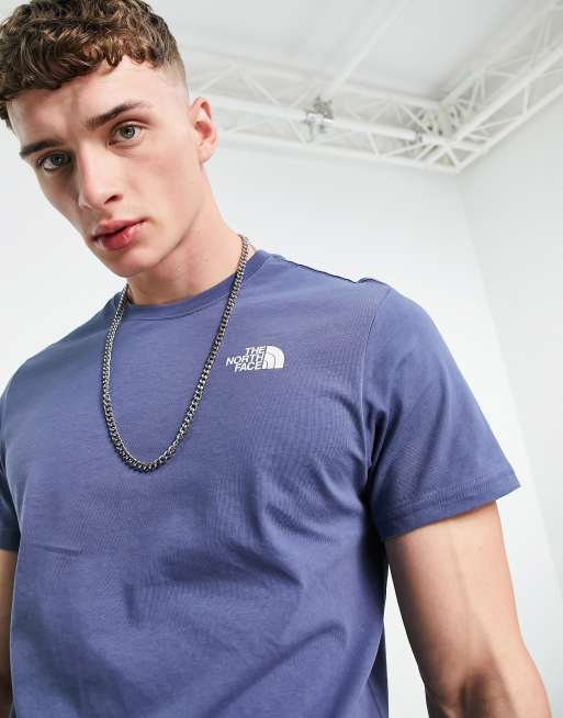 The North Face Red Box t-shirt in blue, 3 of 4