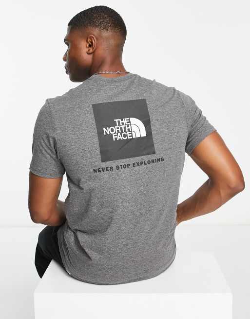 North face white red box best sale t shirt