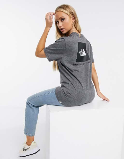 The North Face Red Box T Shirt In Gray Asos