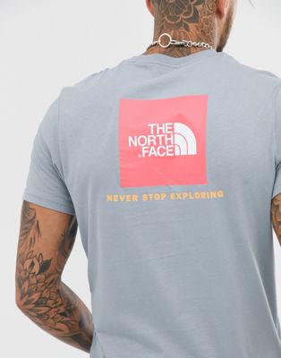 the north face red box shirt
