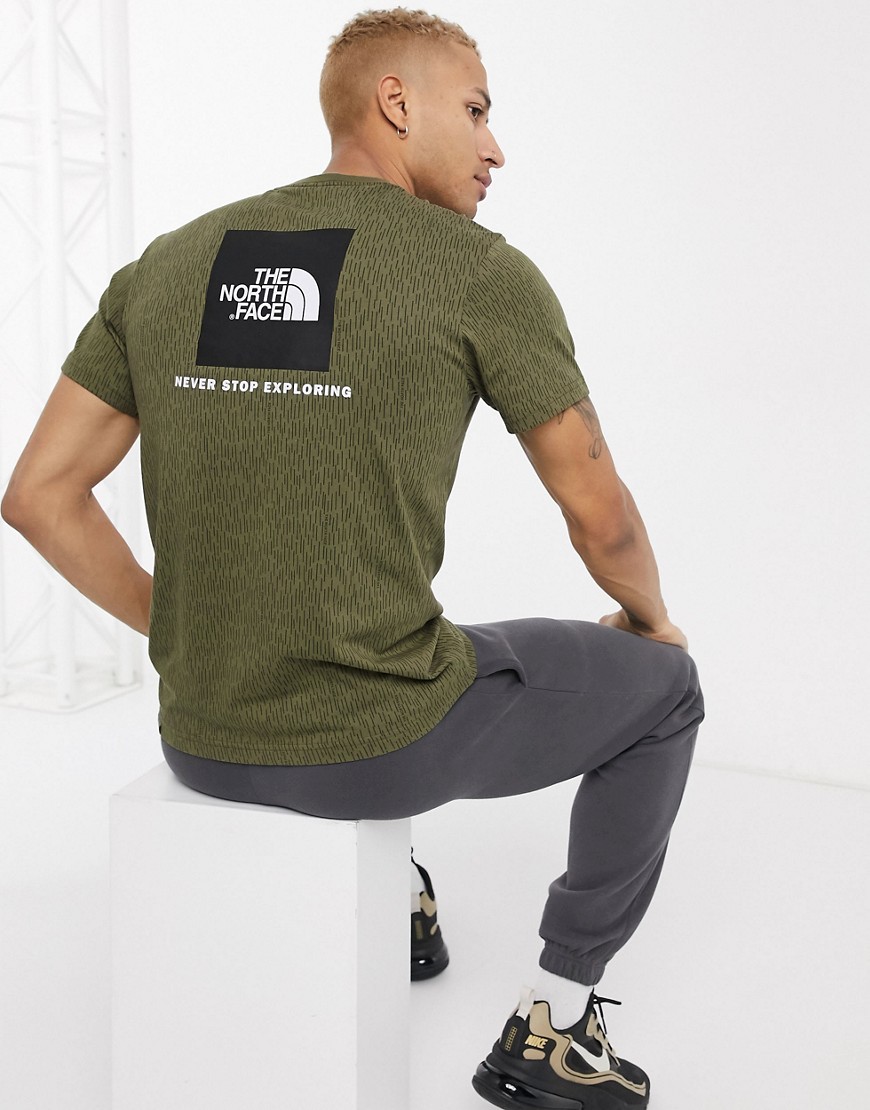 The North Face Red Box t-shirt in khaki-Green