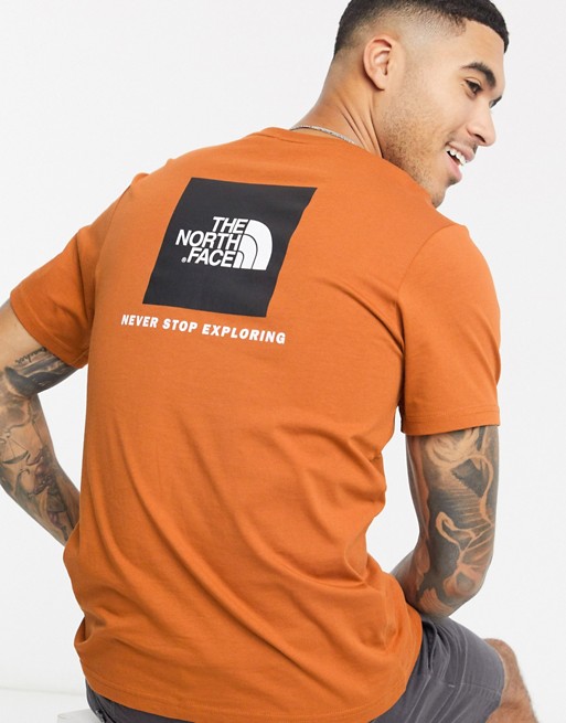 The North Face Red box t-shirt in orange