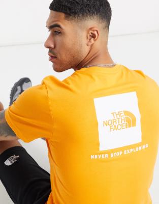 orange north face t shirt