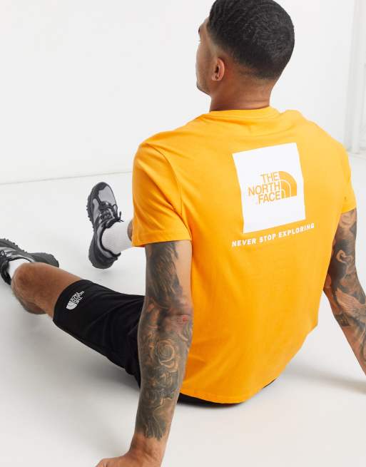 The North Face Red Box T Shirt In Orange Asos