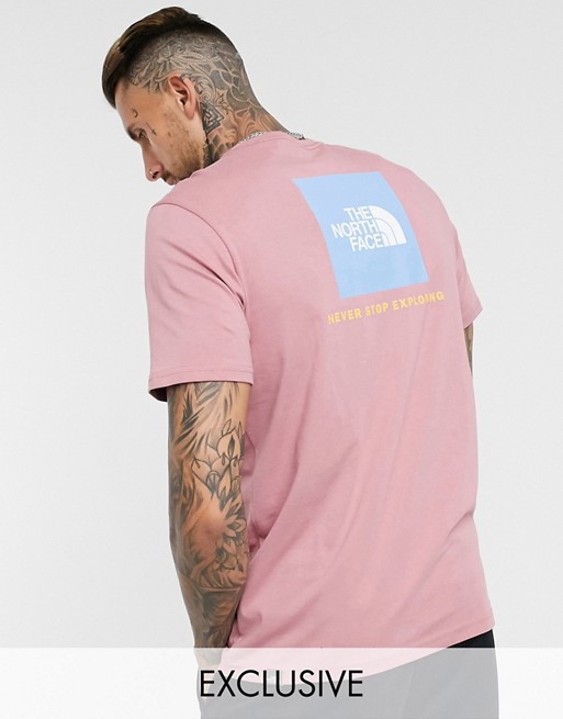 The North Face Red Box t-shirt in pink Exclusive at ASOS