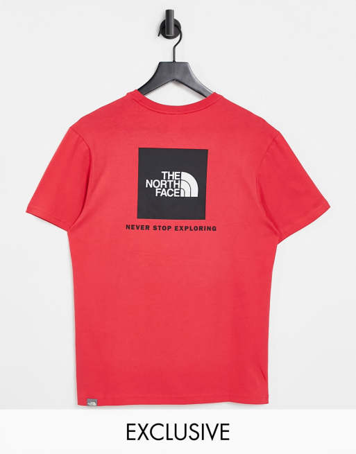 The North Face Red Box t shirt in red