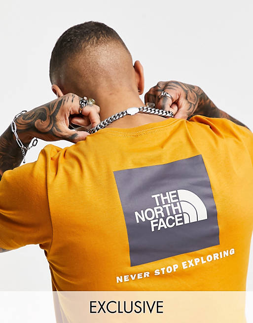 T-Shirts & Vests The North Face Red Box t-shirt in yellow/grey Exclusive at  