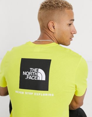 yellow north face t shirt
