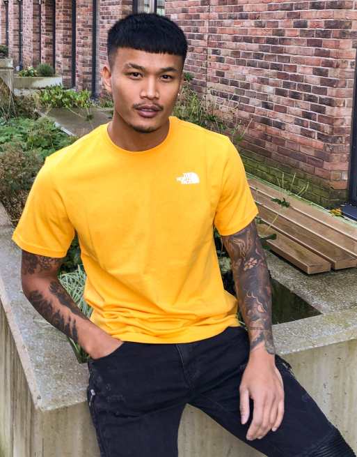 The north face shop t shirt yellow