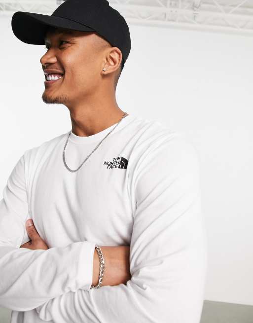 The North Face Red Box t-shirt med lange ærmer i hvid, 4 af 4